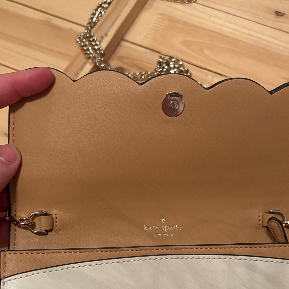 Kate Spade Cream Clutch with Gold Chain - Picture 7 of 10